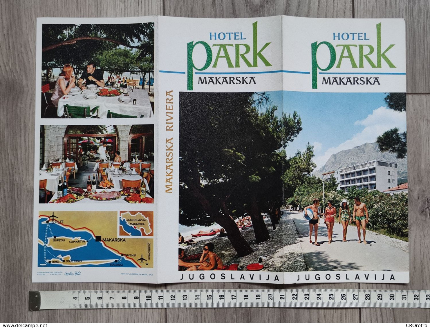 MAKARSKA - CROATIA (ex Yugoslavia) - Hotel "Park", Vintage Tourism Brochure, Prospect, Guide - Dépliants Touristiques