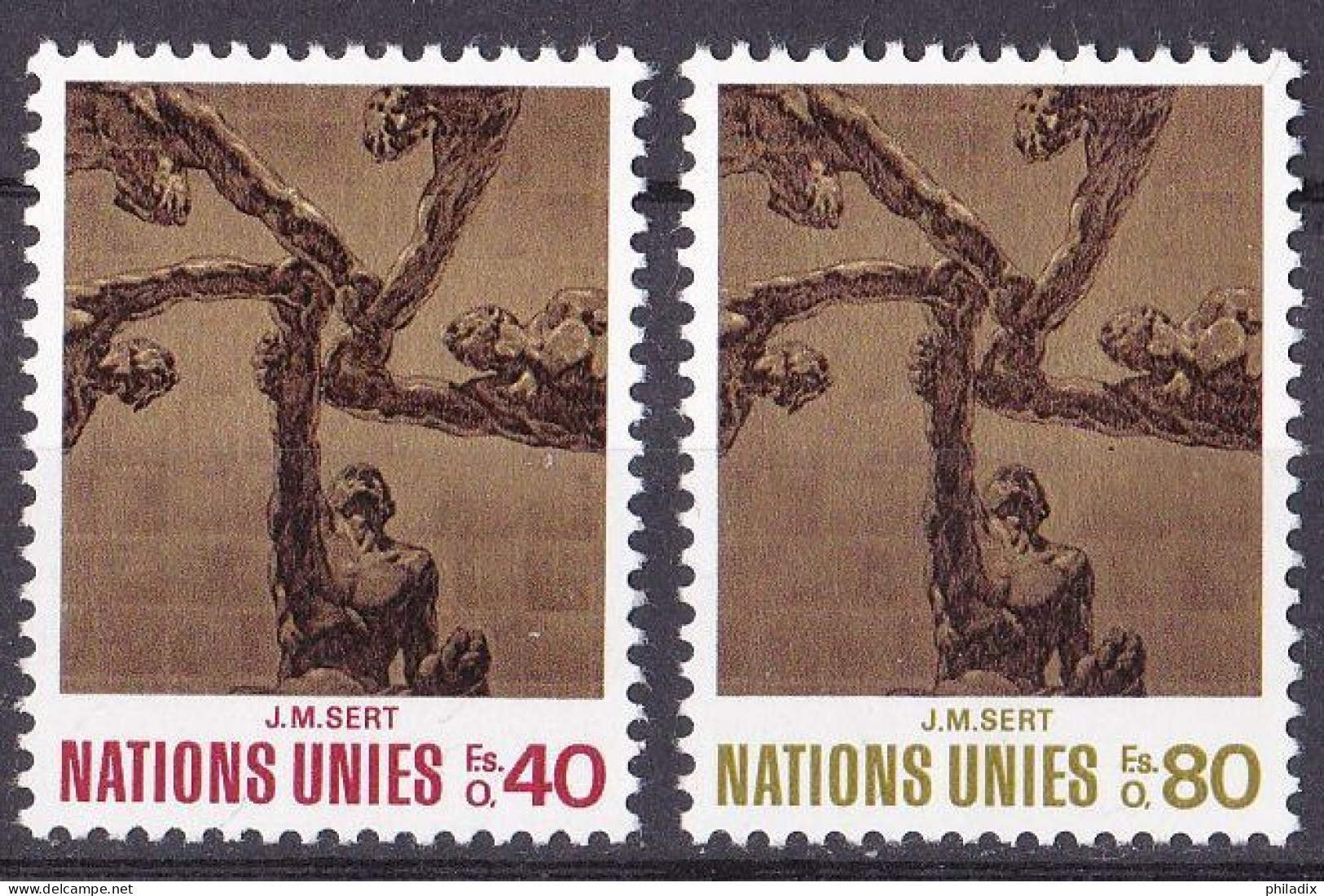 Vereinte Nationen UNO Genf Satz Von 1972 **/MNH (A5-17) - Ungebraucht