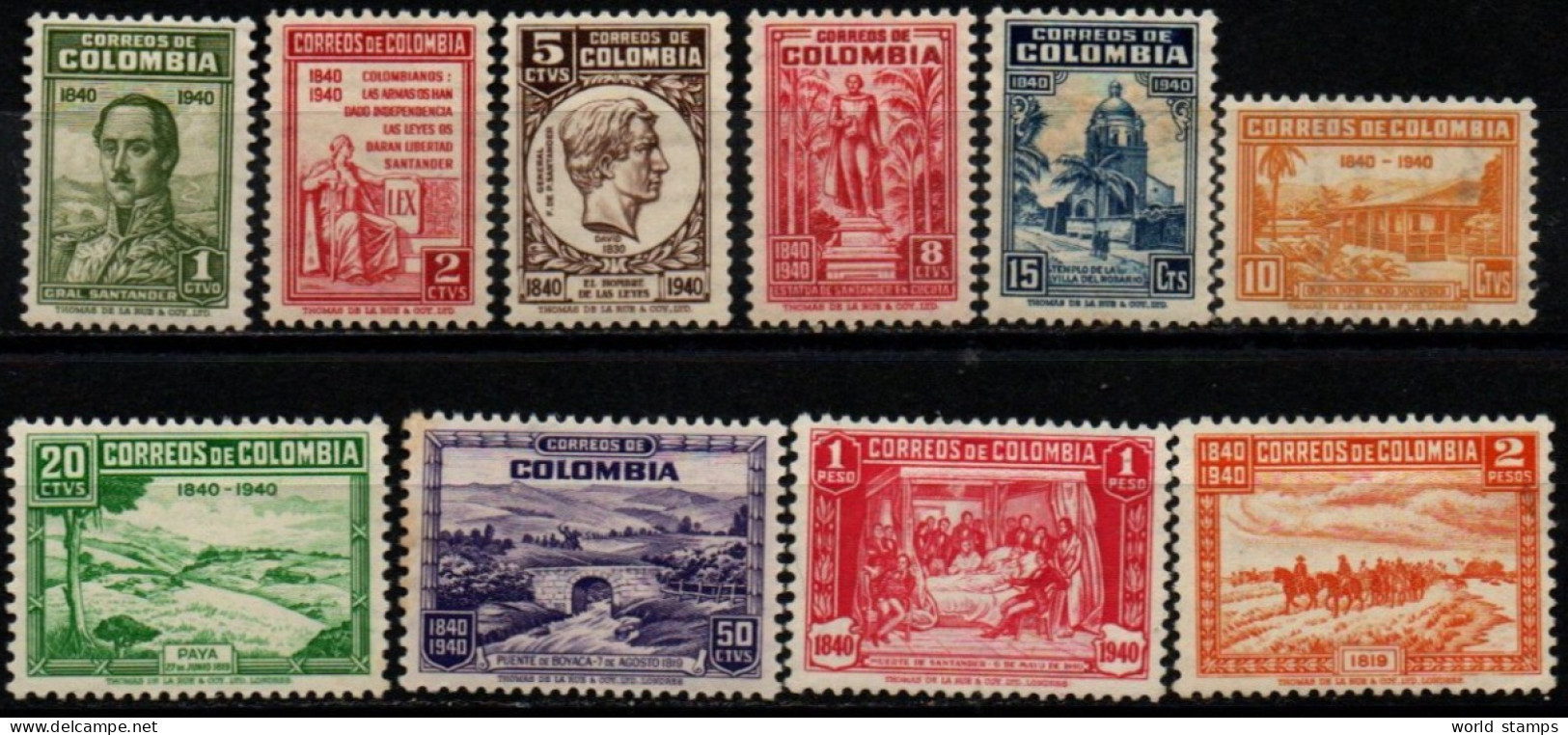 COLOMBIE 1940 * 50 C. POINT DE ROUILLE - Colombie