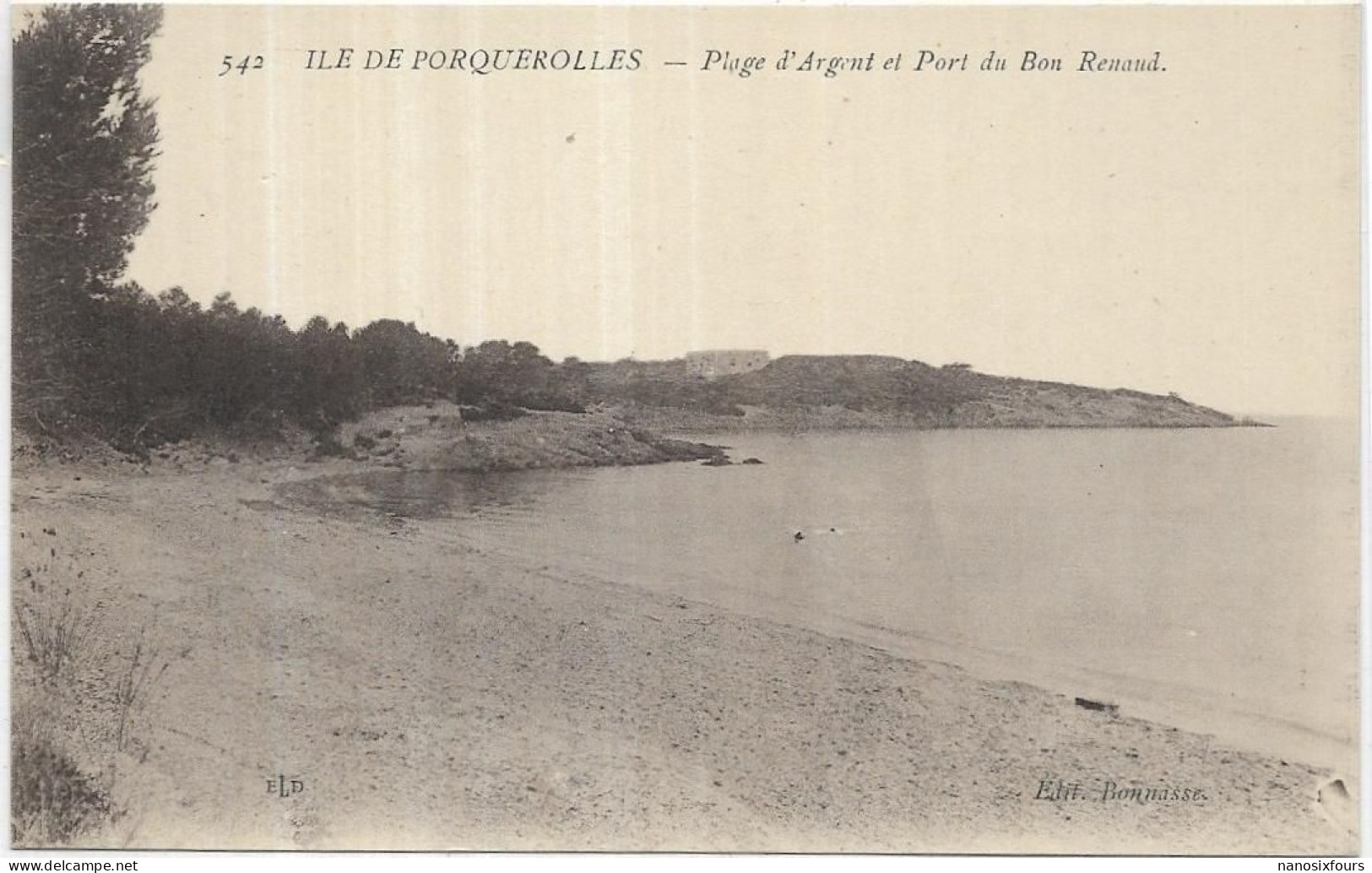 D 83. HYERES. ILE DE PORQUEROLLES. PLAGE D ARGENT ET PORT DU BON RENAUD - Hyeres