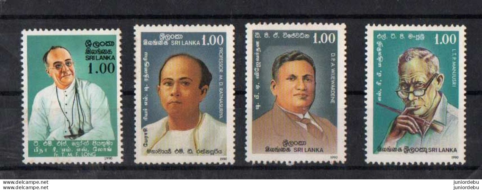 Sri Lanka - 1990 - National Heroes - Complete Set - MNH. (C140) ( OL 05/07/2023 ) - Sri Lanka (Ceylan) (1948-...)