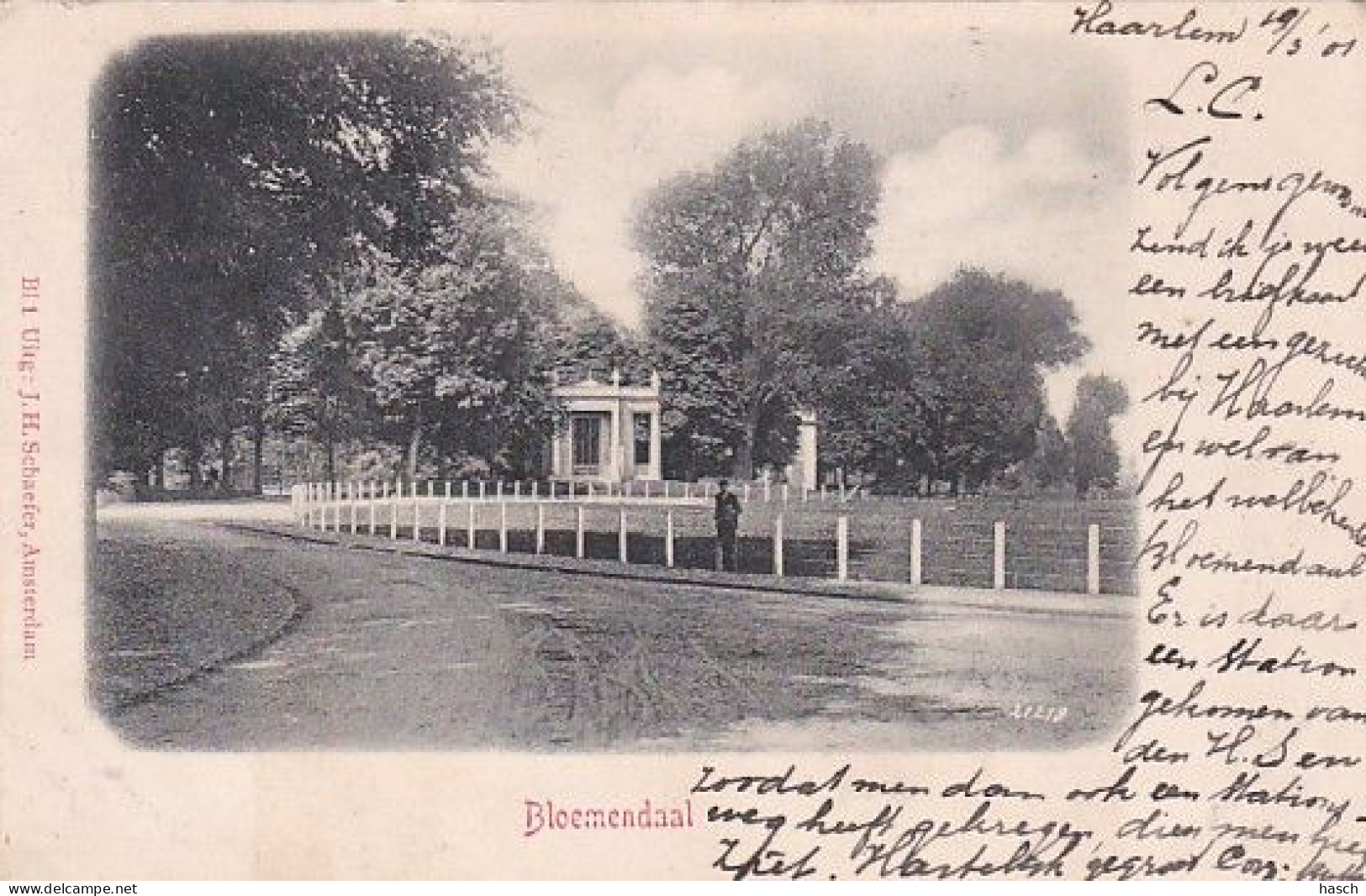 1889	162	Bloemendaal, (poststempel 1901) - Bloemendaal