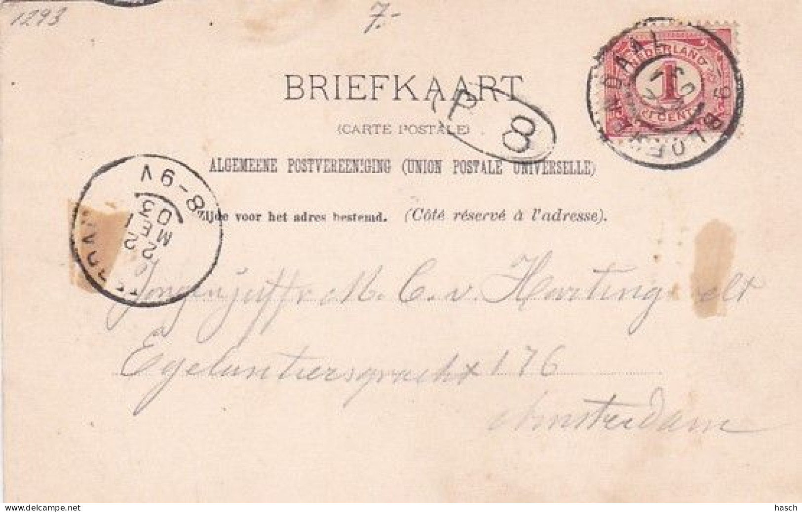 1889	74	Haarlem, Zijlweg (poststempel 1903)(minuscule Vouwen In De Hoeken) - Haarlem