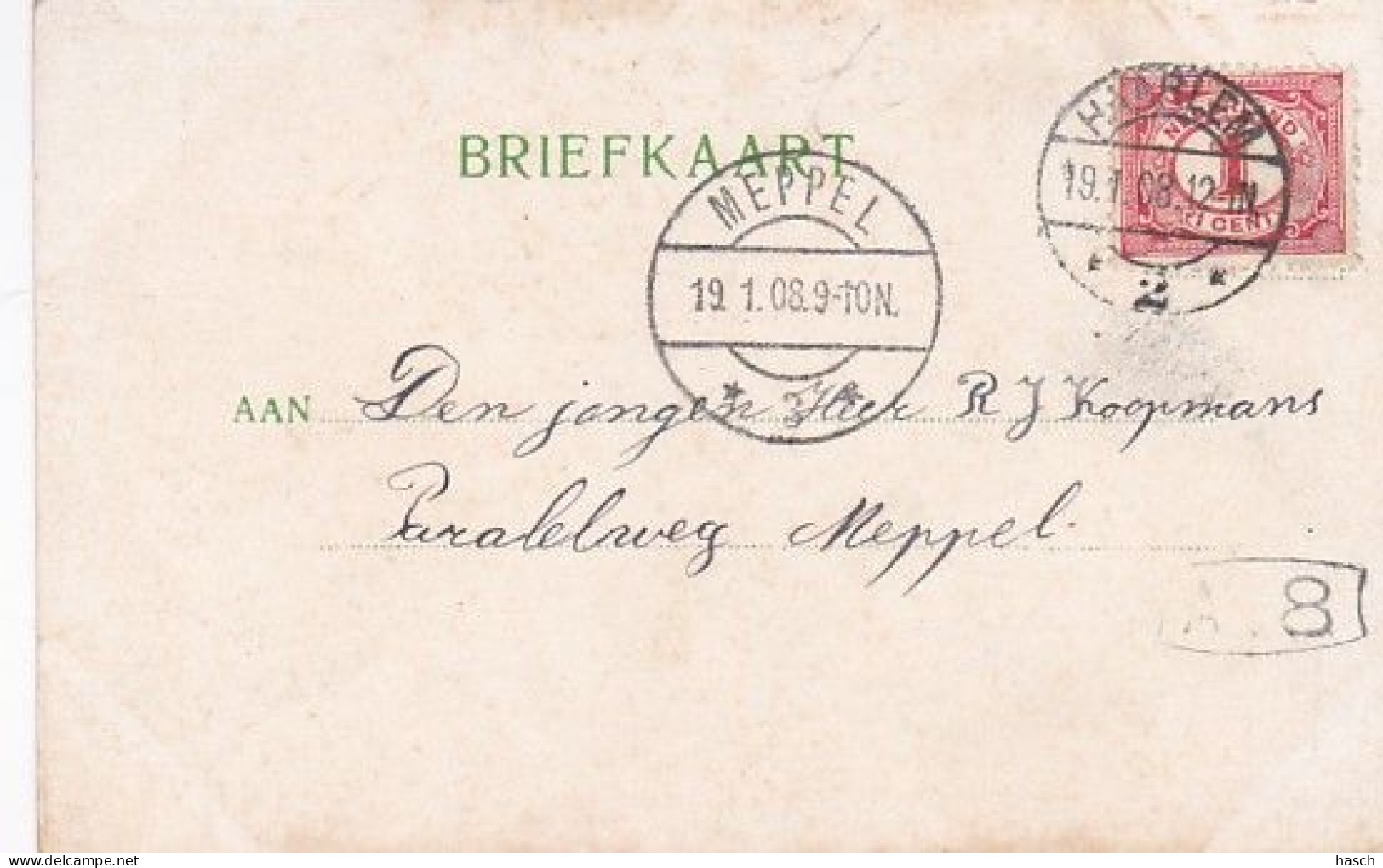 1889	54	Haarlem, Zijlstraat Met Postkantoor (poststempel 1908) - Haarlem