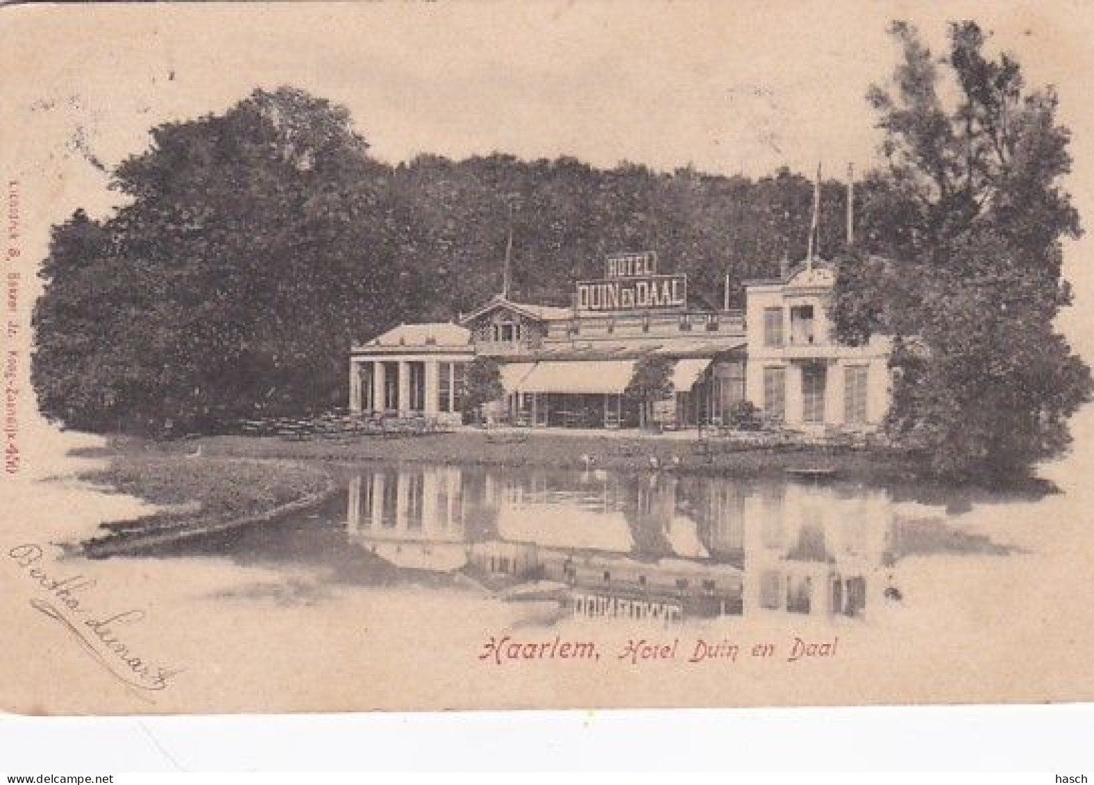 1889	5	Haarlem, Hotel Duin En Daal (poststempel 1902) - Haarlem