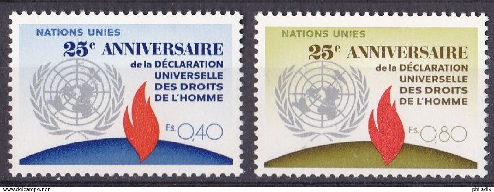 Vereinte Nationen UNO Genf Satz Von 1973 **/MNH (A5-17) - Ungebraucht