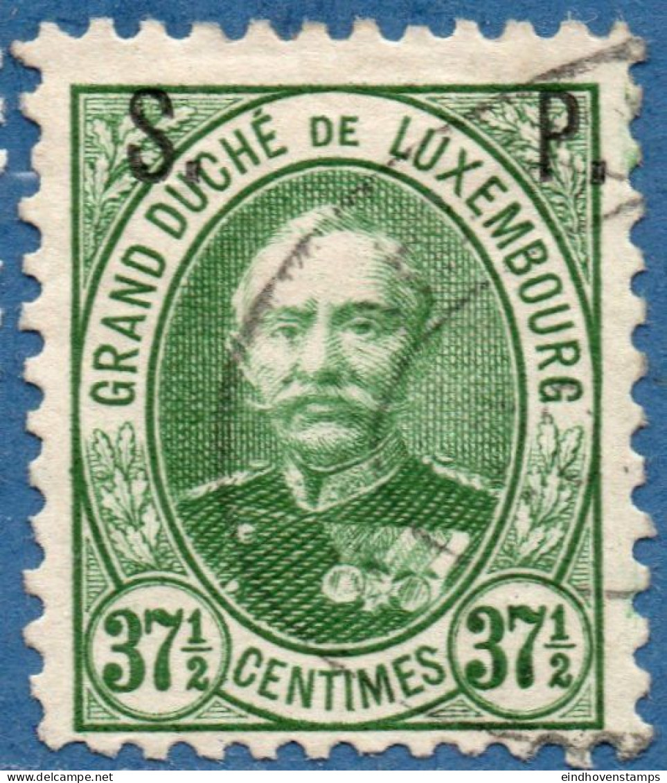 Luxemburg Service 1891 37½ C S.P. Overprint (perforated 11½:11) Cencelled - Service