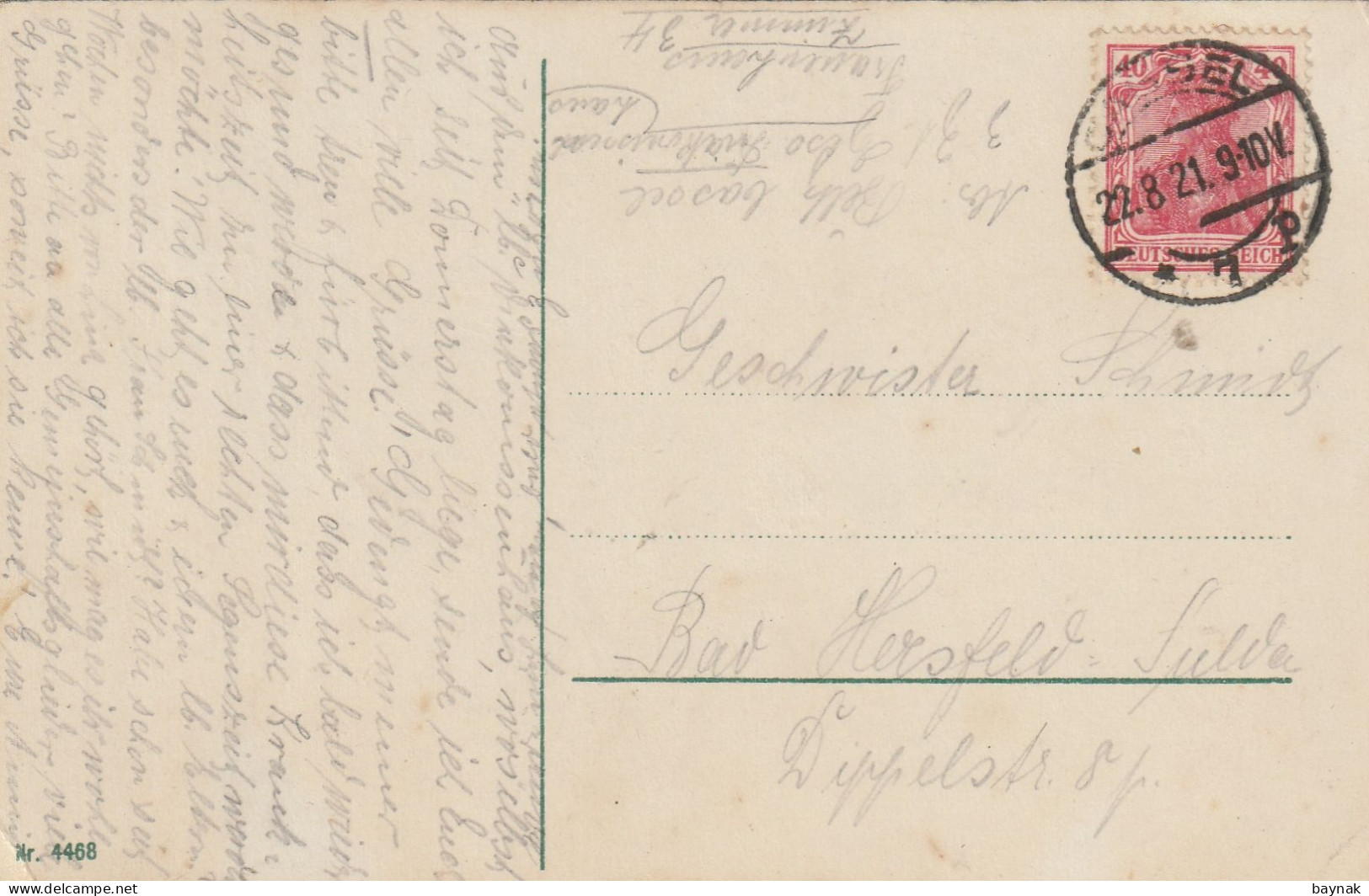 TH3592   --   UNSER..........  STRUCHKARTE,  SAYING CARD  --  Phill. 3, 20  --  1921 - Other & Unclassified
