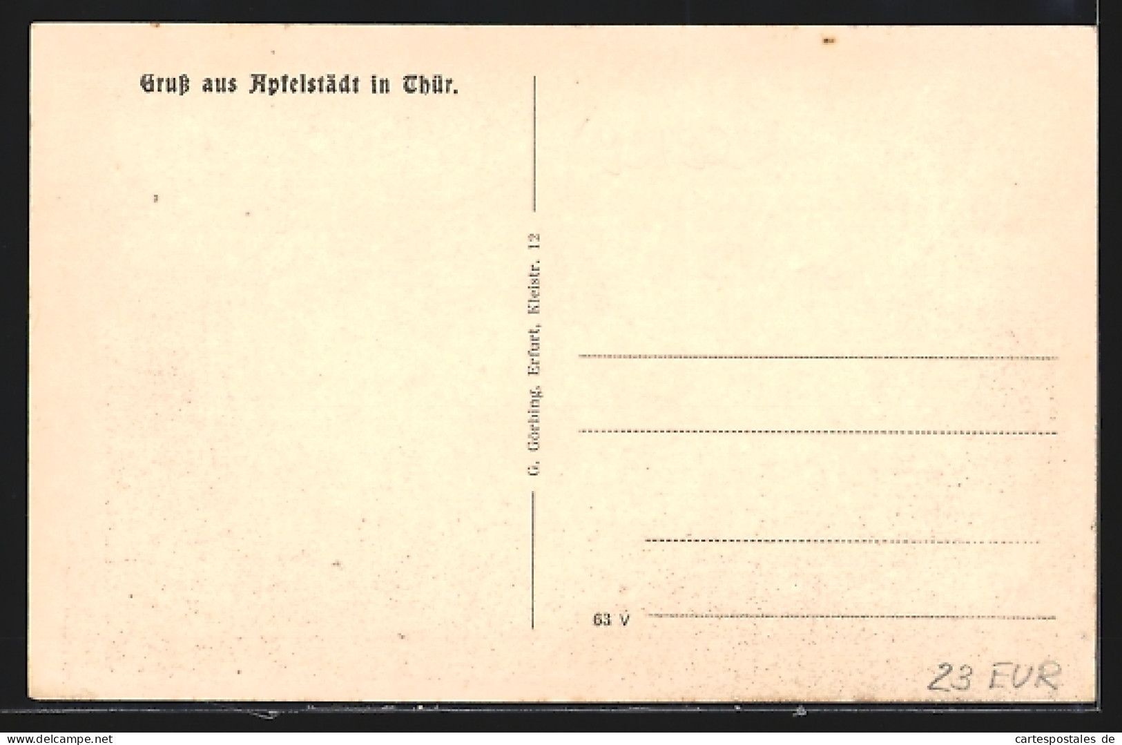 AK Apfelstädt In Thür., Gasthaus Zum Goldenen Apfel  - Other & Unclassified