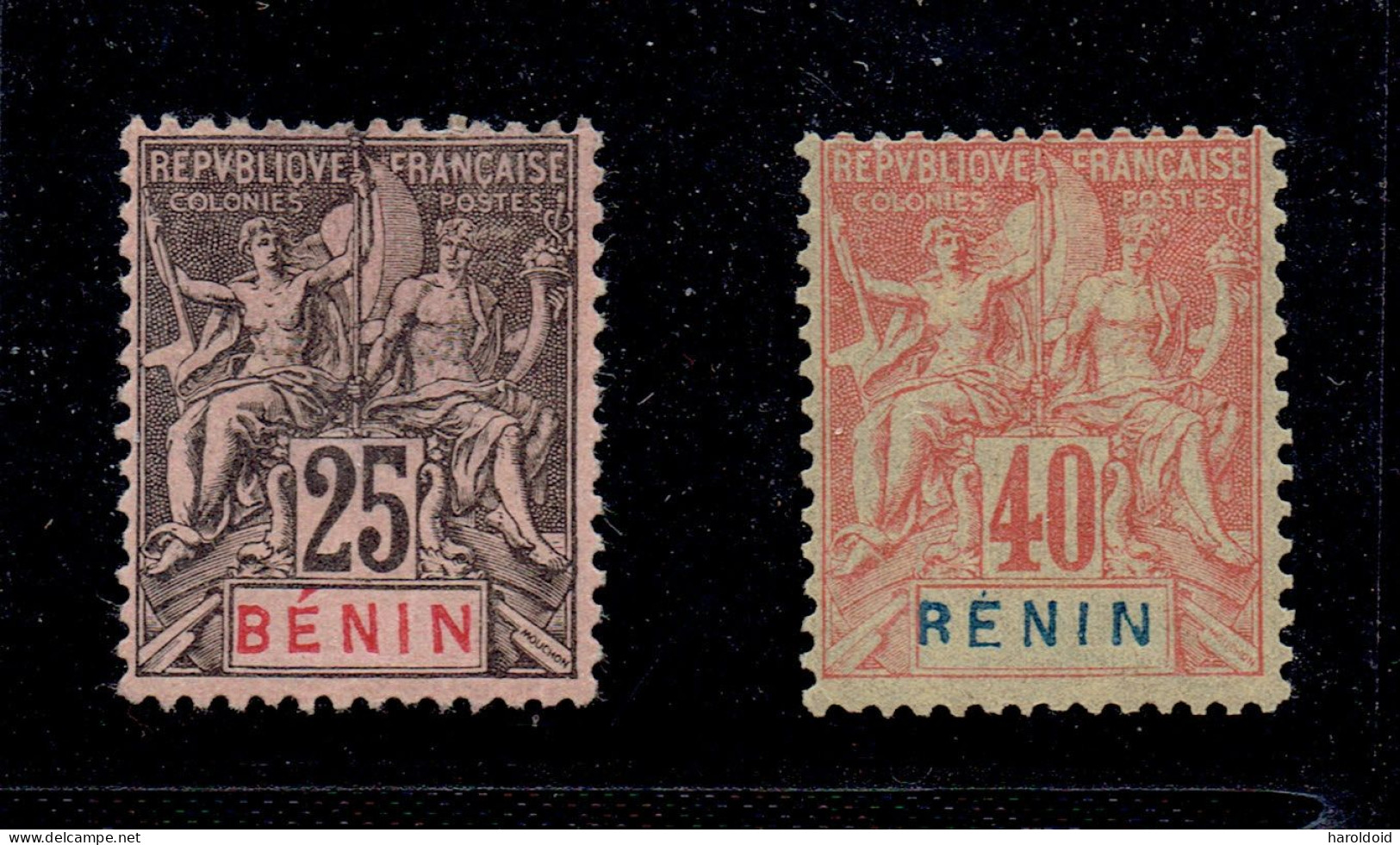 COLONIE FRANCAISE - BENIN - N°40 - 42 - * TB + BON CENTRAGE - Neufs