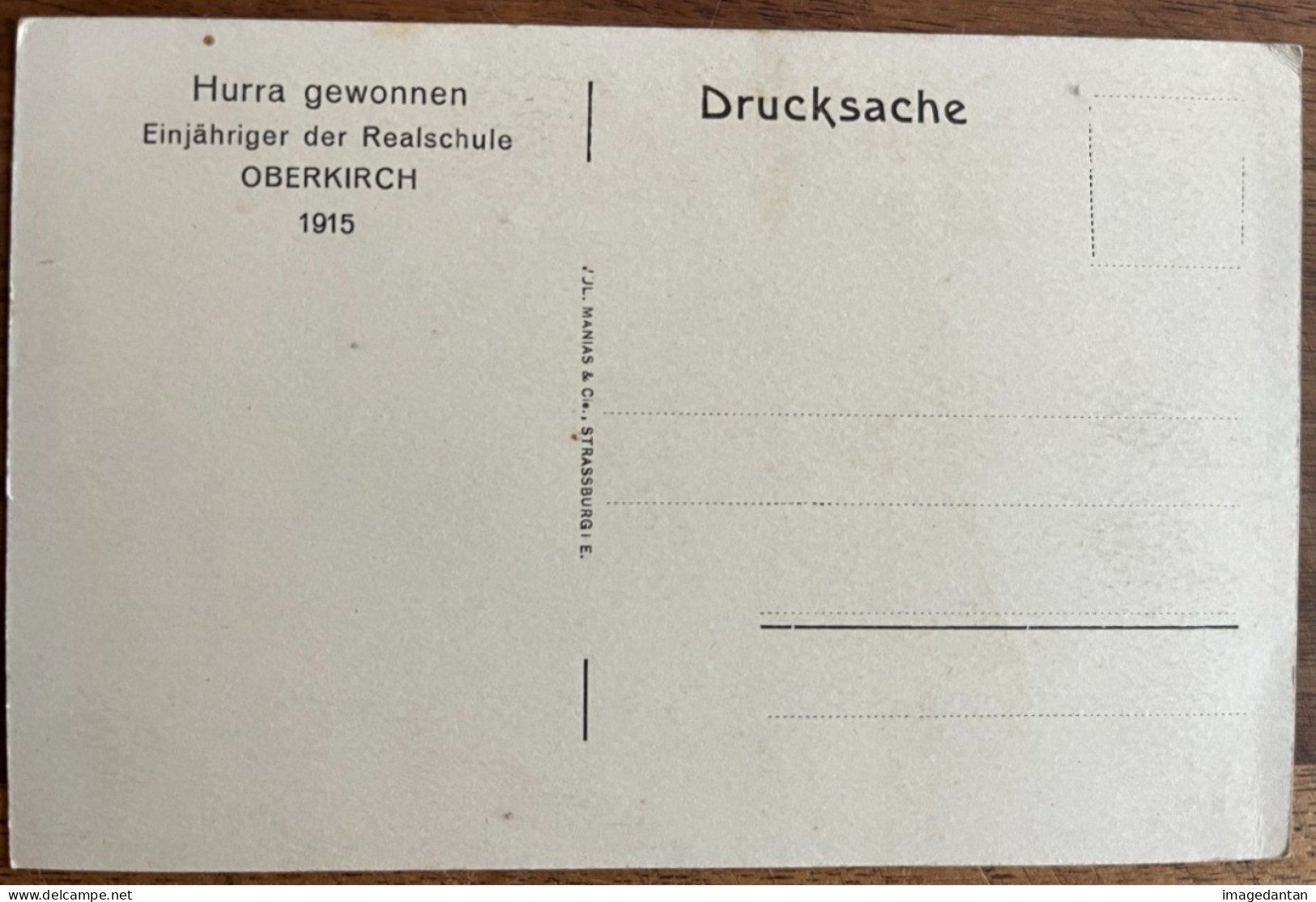 Oberkirch - Einjähriger Der Realschule - 1915 - Oberkirch