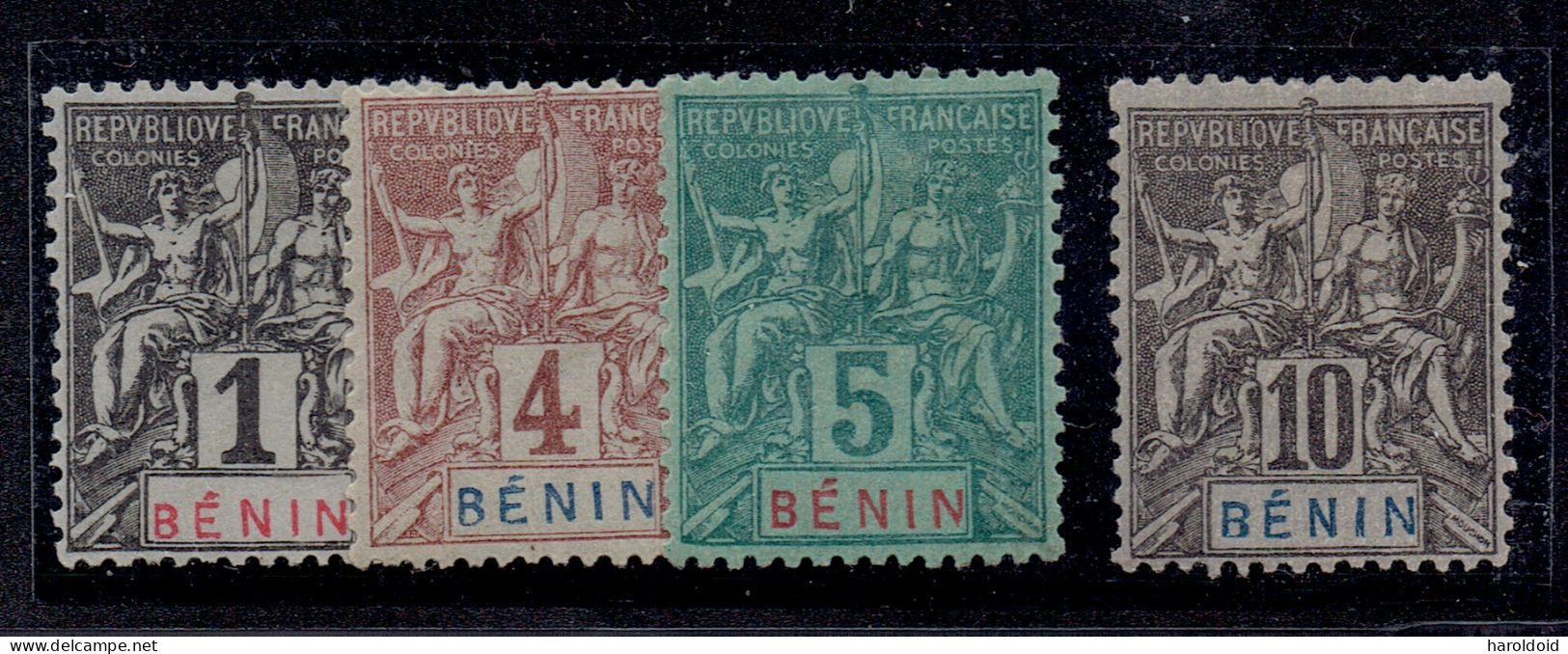 COLONIE FRANCAISE - BENIN - N°33 - 35/37 - * - BON CENTRAGE - Unused Stamps