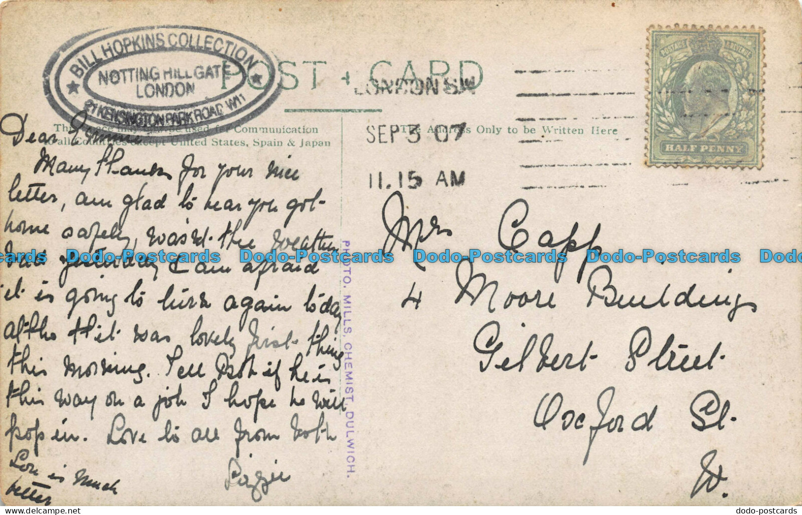 R106028 Old Postcard. House. Mills. 1907. B. Hopkins - Welt
