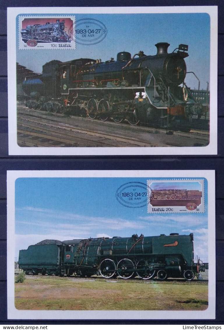 SOUTH AFRICA 1982-83 Maxicards - Scouts, TB, Navy, Dinosaur, Steam Locomotives (11 cards)