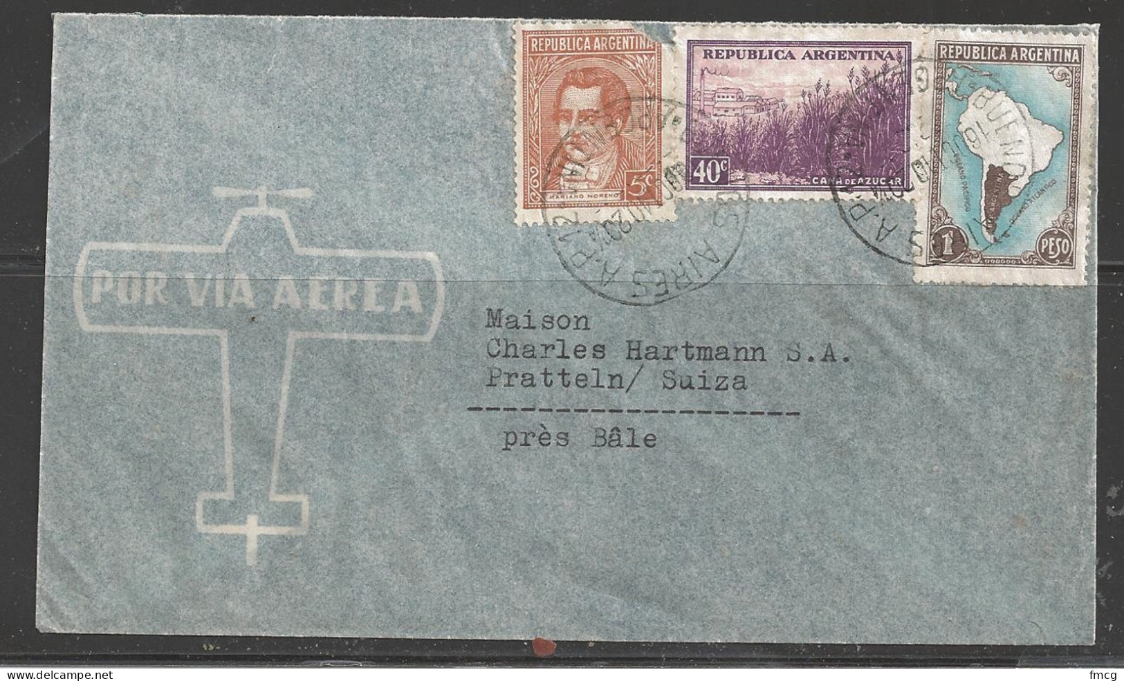 Argentina 1940 Buenos Aires (16 Oct), To Switzerland - Brieven En Documenten
