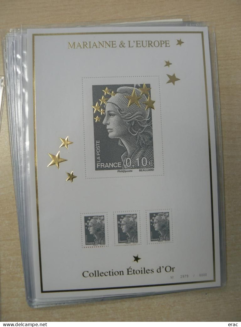 France - 2012 - Feuillets Maxi Marianne F4662A à Q - Neufs ** - Collection Etoiles D'Or - Superbe - Nuovi