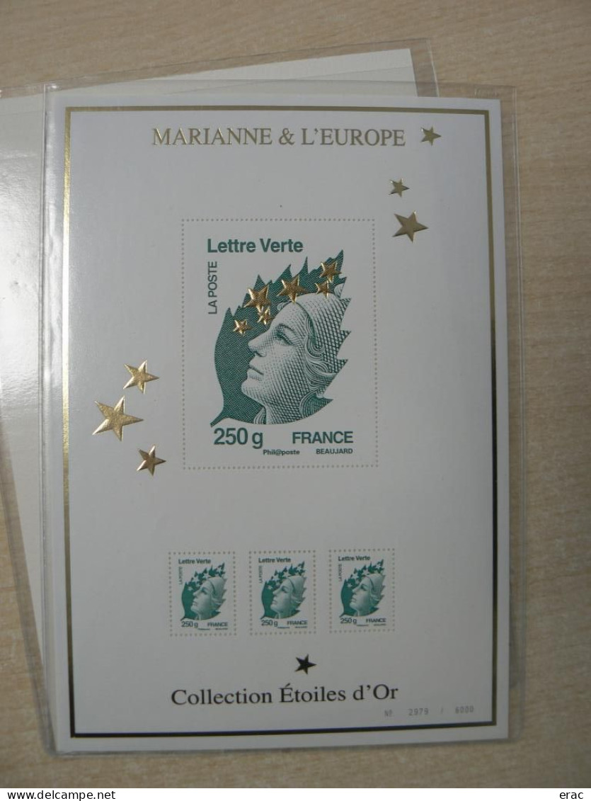 France - 2012 - Feuillets Maxi Marianne F4662A à Q - Neufs ** - Collection Etoiles d'Or - Superbe