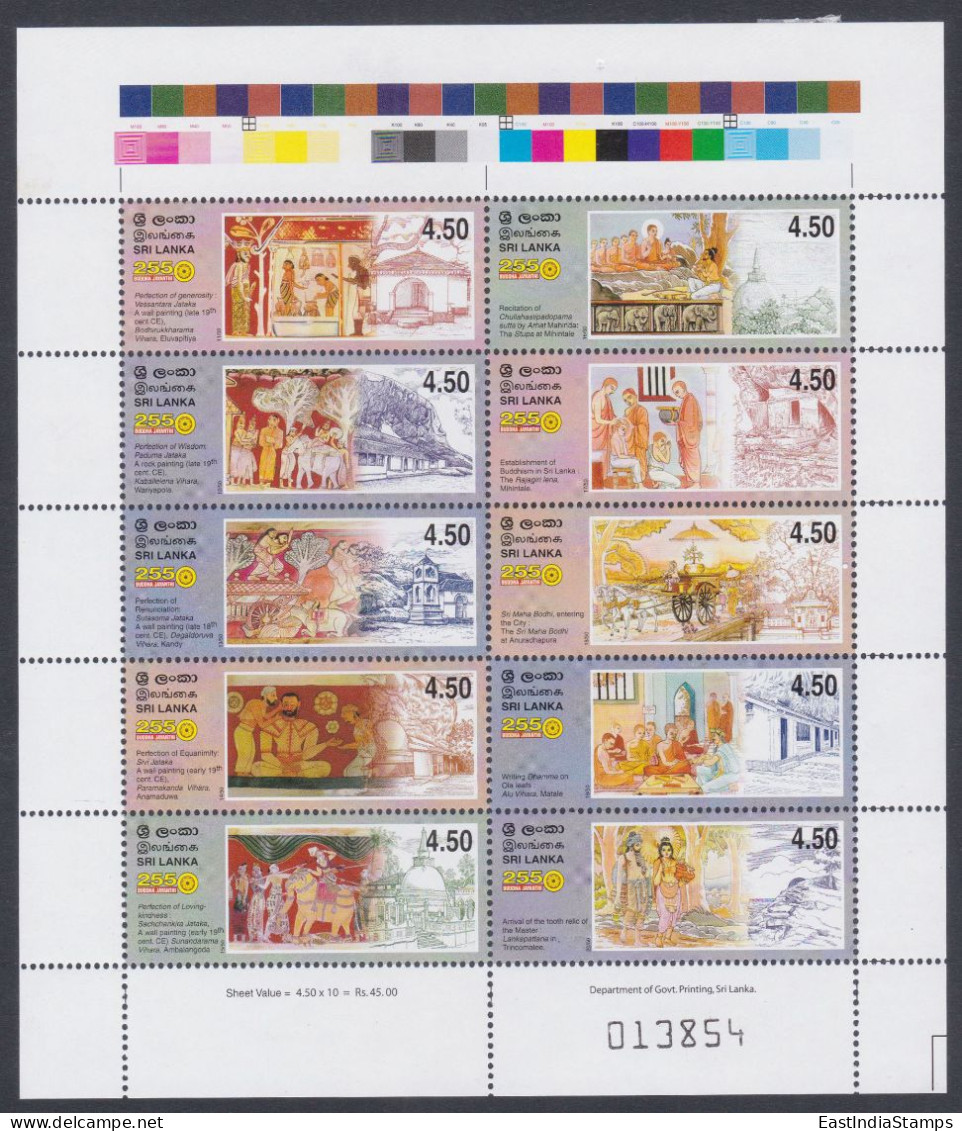 Sri Lanka Ceylon 2006 MNH MS Buddhism, Buddha, Monastary, Elephant, Horse, Statue, Sculpture, Art, Miniature Sheet - Sri Lanka (Ceylan) (1948-...)