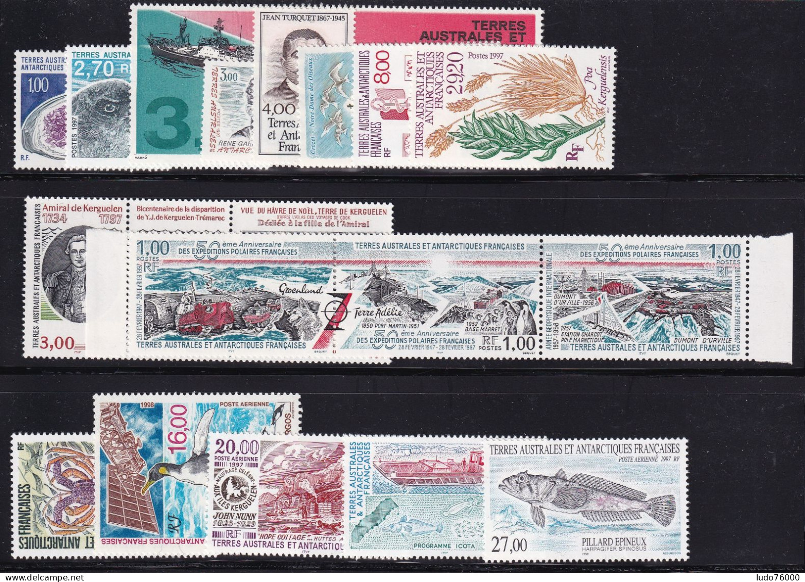 D 693 / TAAF / ANNEE 1997 COMPLETE AVEC POSTE AERIENNE NEUF** COTE 93.40€ - Posta Aerea