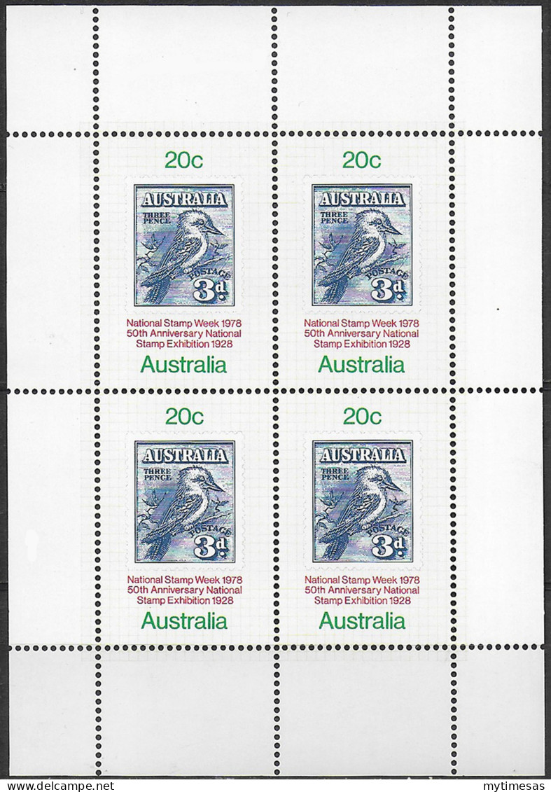 1978 Australia National Stamp Week MNH Michel N. Blook 4 - Sonstige & Ohne Zuordnung