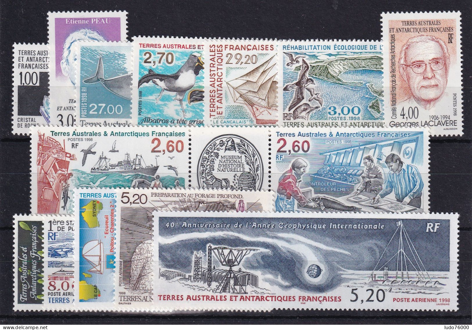 D 693 / TAAF / ANNEE 1998 COMPLETE AVEC POSTE AERIENNE NEUF** COTE 74.65€ - Airmail