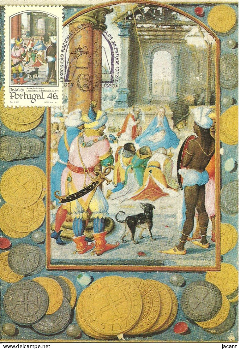 30951 - Carte Maximum - Portugal - Natal Adoraçao Reis Magos Livro De Horas D. Manuel I Sec XVI - Museu Arte Antiga - Cartes-maximum (CM)
