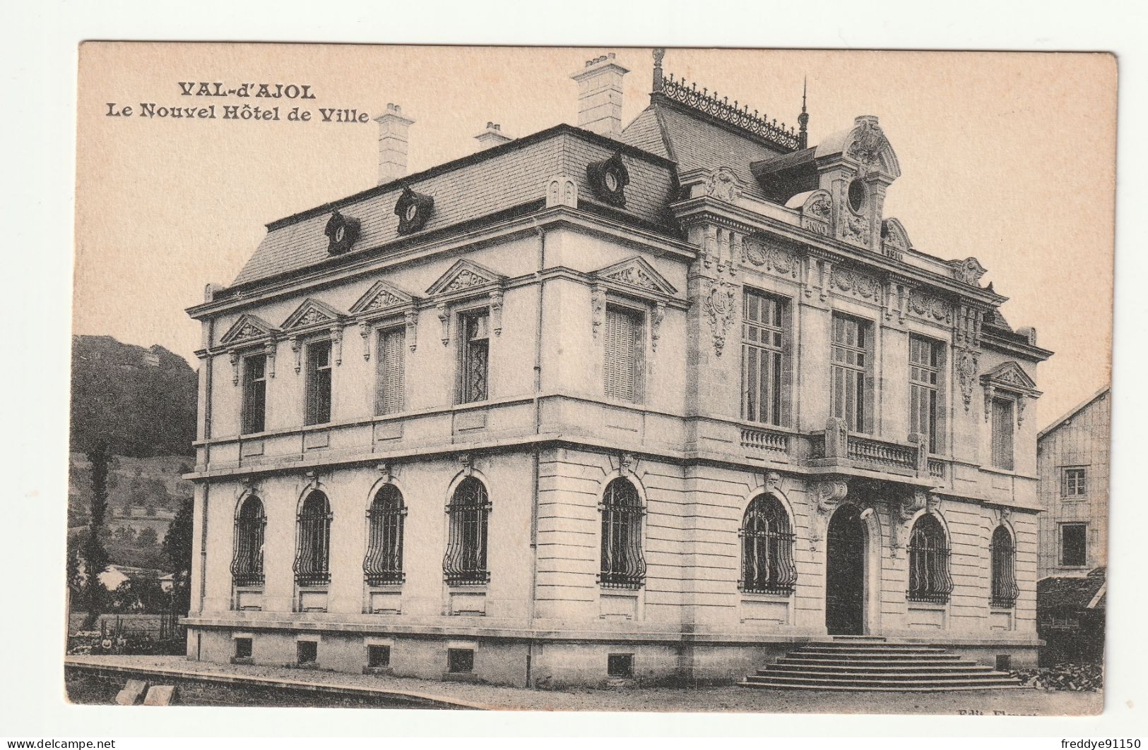 CPA 88 . Val D'Ajol . Le Nouvel Hôtel De Ville . 1913 - Andere & Zonder Classificatie