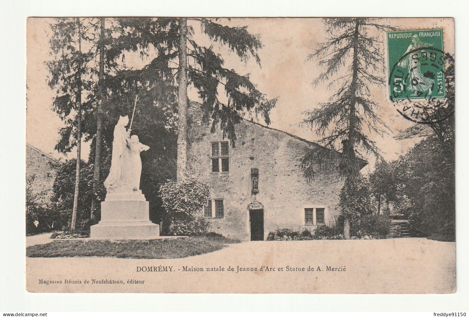 88 . DOMREMY . Maison Natale De Jeanne D'Arc Et Statue De A . Mercié . 1908 - Domremy La Pucelle