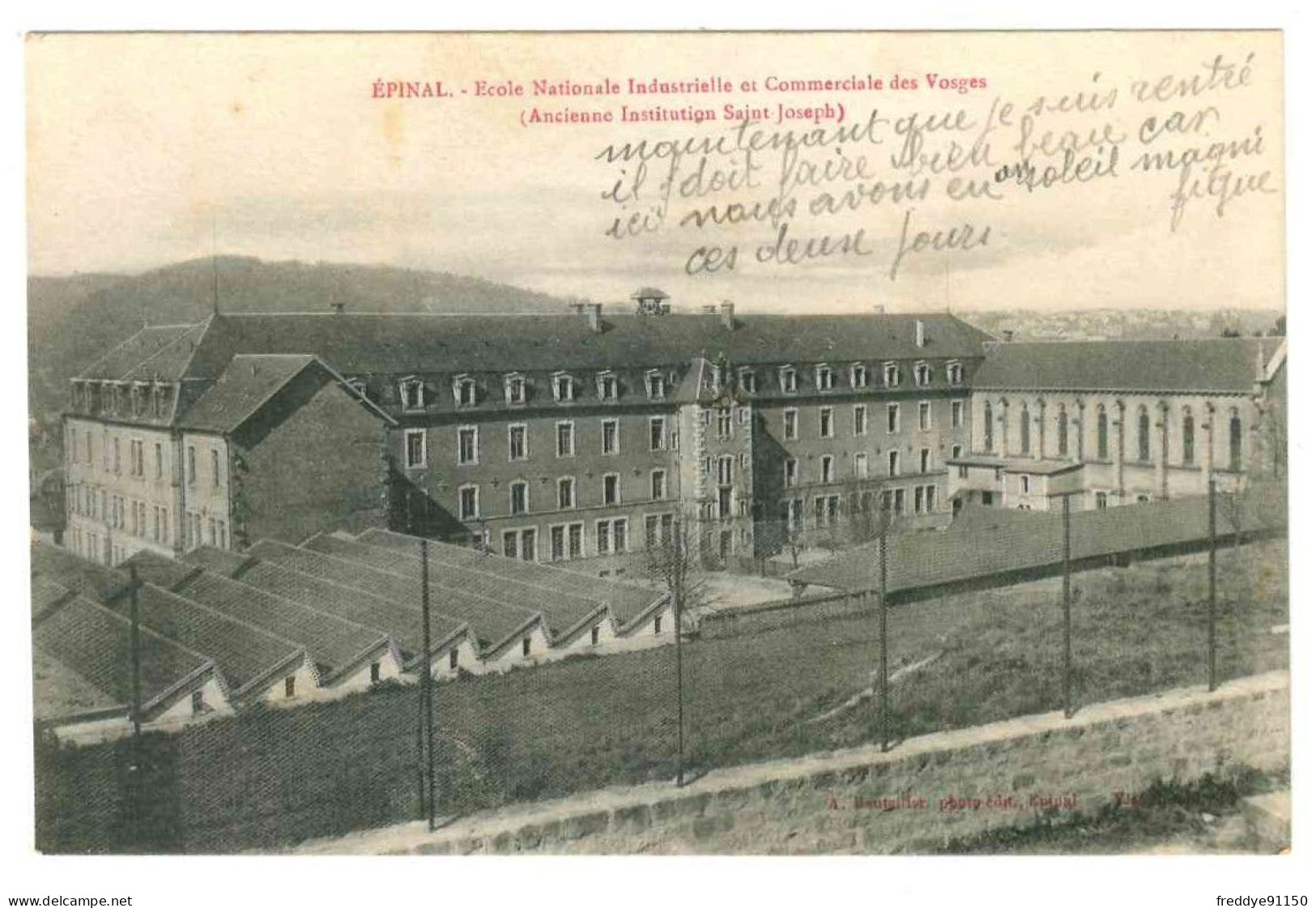 88 . EPINAL . Ecole Nationnale Industrielle Et Commerciale Des Vosges . - Epinal