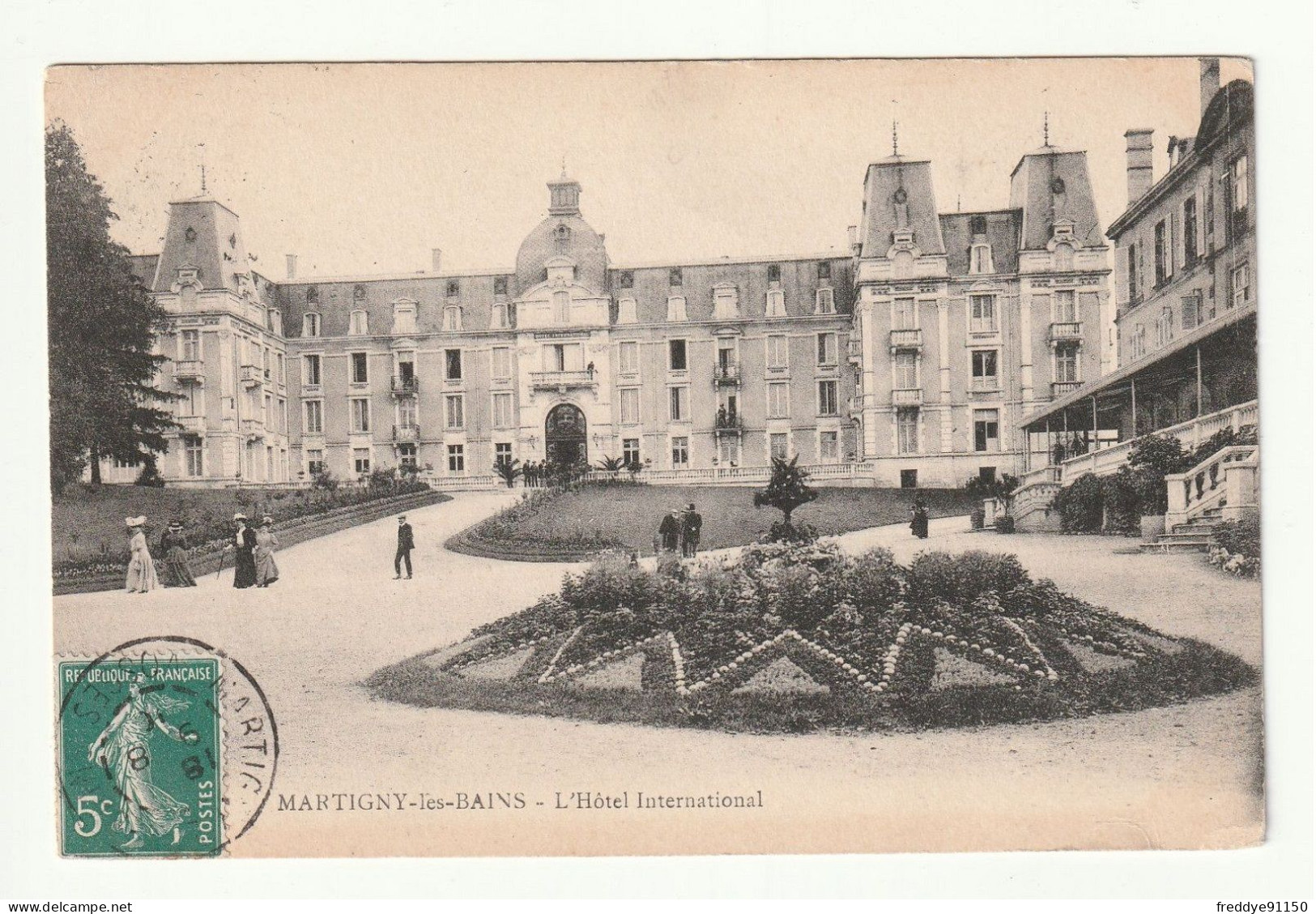 88 . MARTIGNY LES BAINS .L'HOTEL INTERNATIONAL . 1910 - Otros & Sin Clasificación