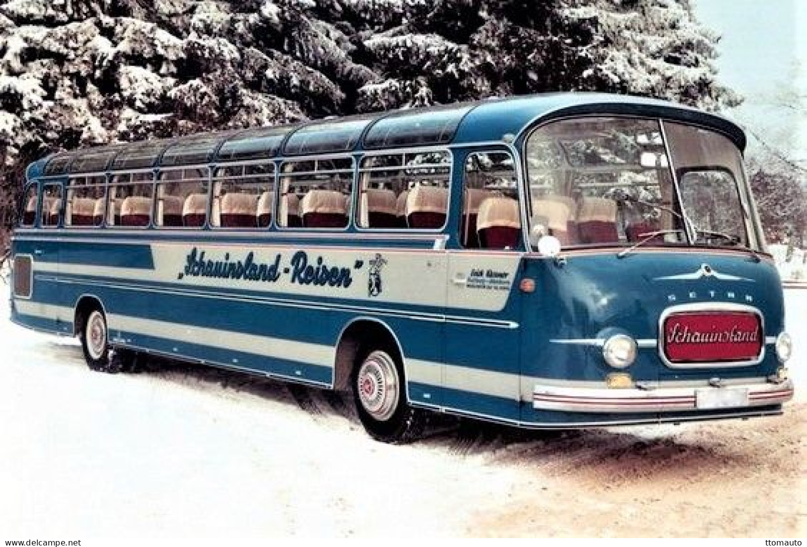 Setra S14 - Ancien Autobus  - 15x10cms PHOTO - Busse & Reisebusse