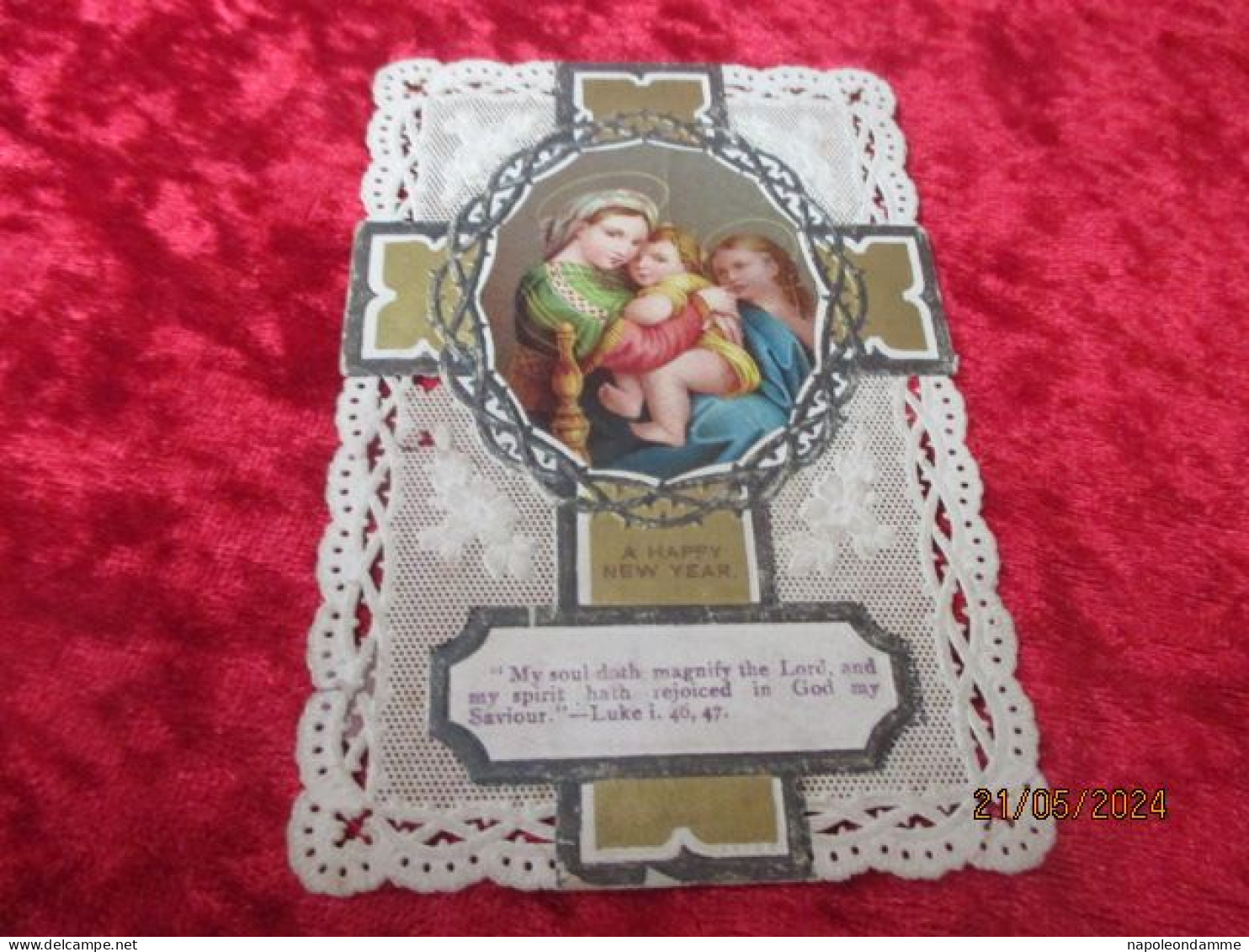 Holy Card Lace,kanten Prentje, Santino, - Andachtsbilder