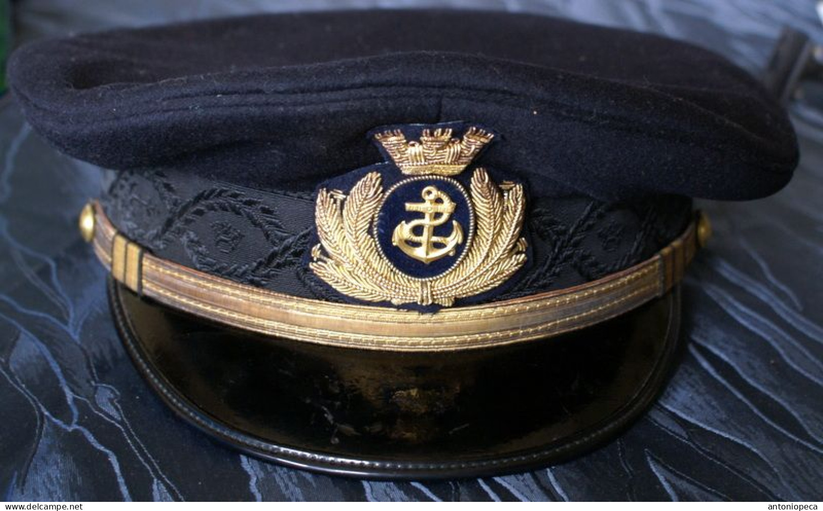 ITALY, ITALIAN NAVY OFFICER STRAPS, SCARF, AND CAP - Casques & Coiffures