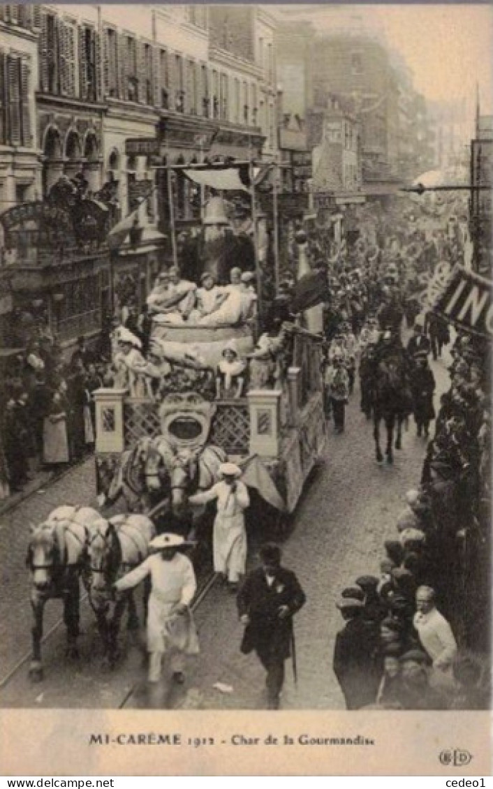 MI-CAREME 1912  CHAR DE LA GOURMANDISE - Ausstellungen