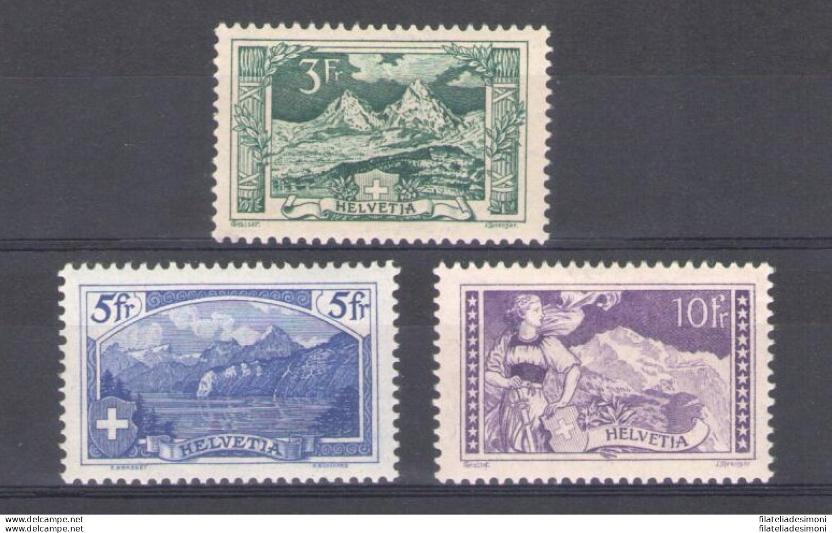 1914 SVIZZERA, Vedute Monti Svizzeri - N. 142/44 - MNH** - Other & Unclassified