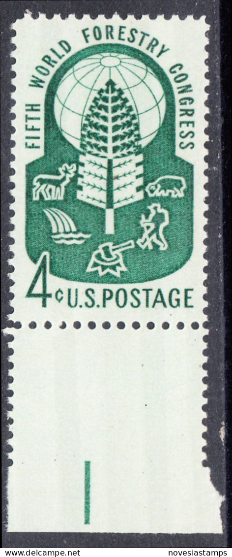 !a! USA Sc# 1156 MNH SINGLE W/ Bottom Margin - World Forestry - Neufs