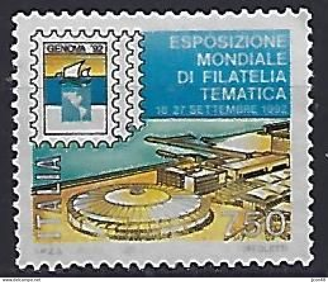 Italy 1992  Briefmarkenausstellung "GENOVA`92"  (o) Mi.2206 - 1991-00: Used