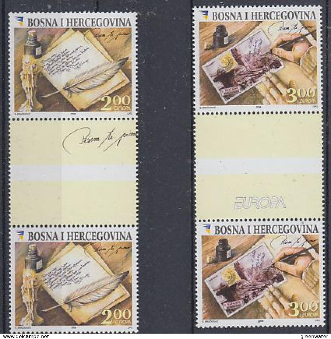 Europa Cept 2008 Bosnia/Herzegovina Sarajevo 2x2v Gutter ** Mnh (59946) CRAZY PRICE - 2008