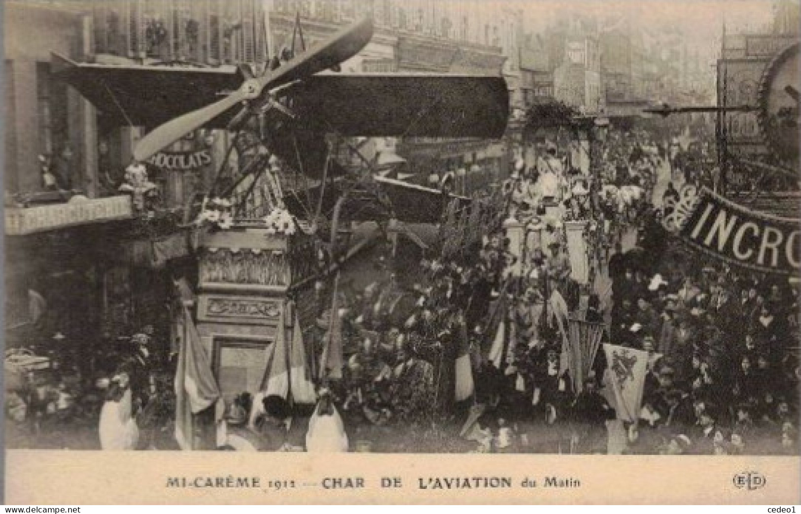 MI-CAREME 1912 CHAR DE L'AVIATION DU MATIN - Ausstellungen