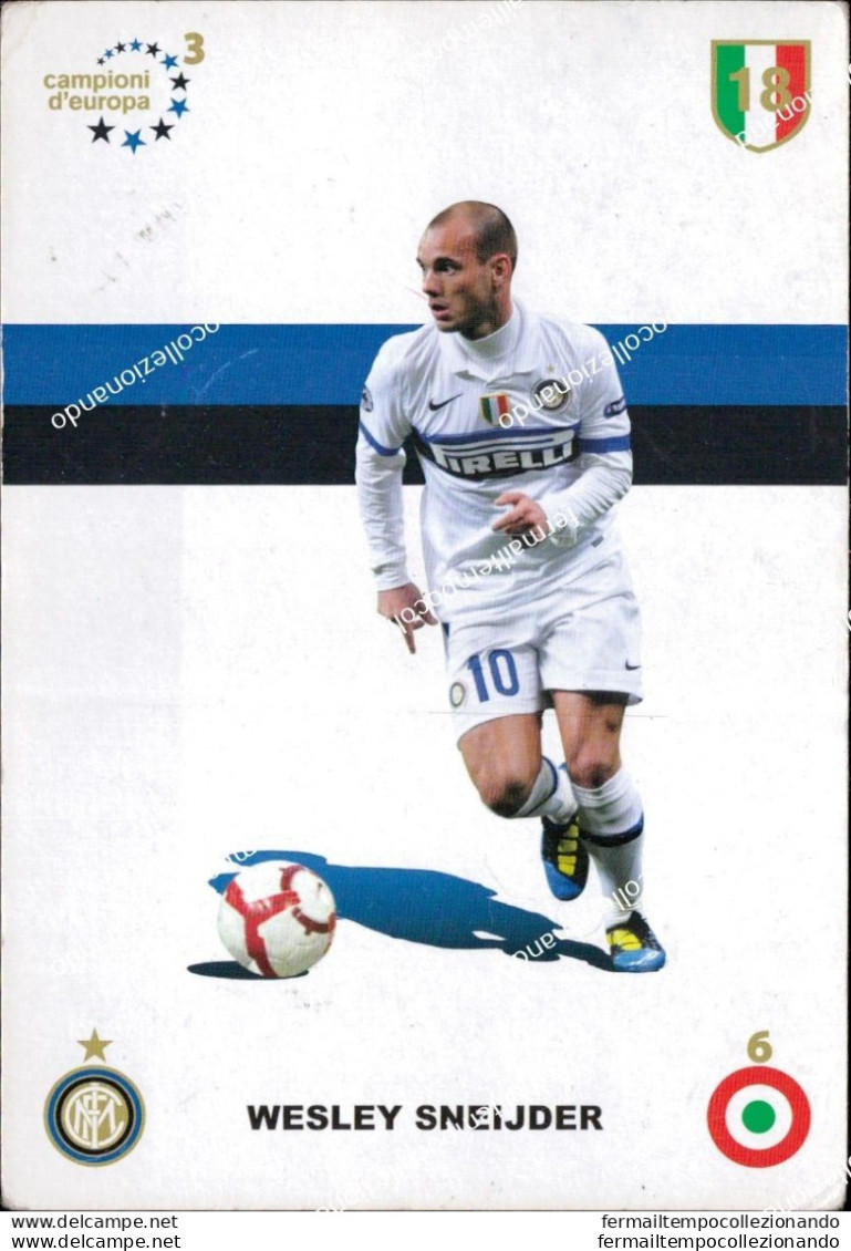 O759 Cartolina   Postcard  Ufficiale  Inter Wesley Sneijder - Football