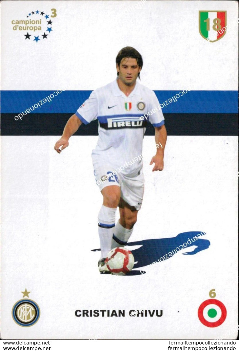 O762 Cartolina   Postcard  Ufficiale  Inter Davine Cristian Chivu - Football