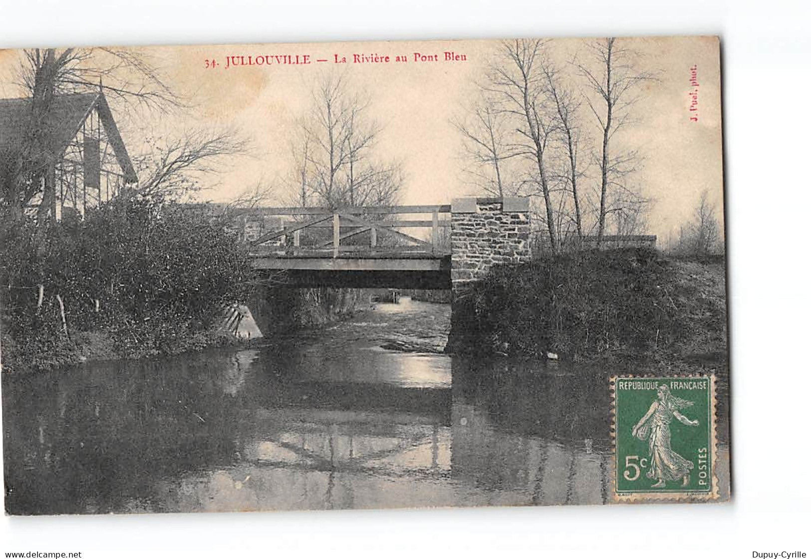 JULLOUVILLE - La Rivière Au Pont Bleu - Très Bon état - Sonstige & Ohne Zuordnung