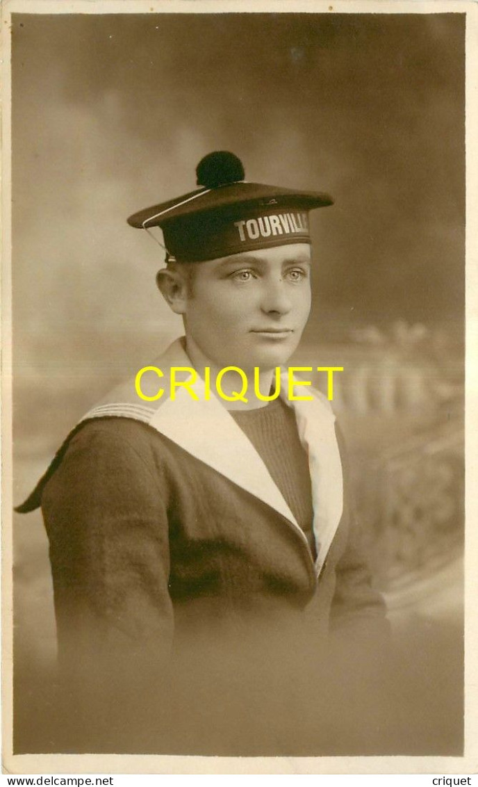 Militaria, Carte Photo D'un Marin Du Tourville, Phot.Guillard à Lorient - Personen