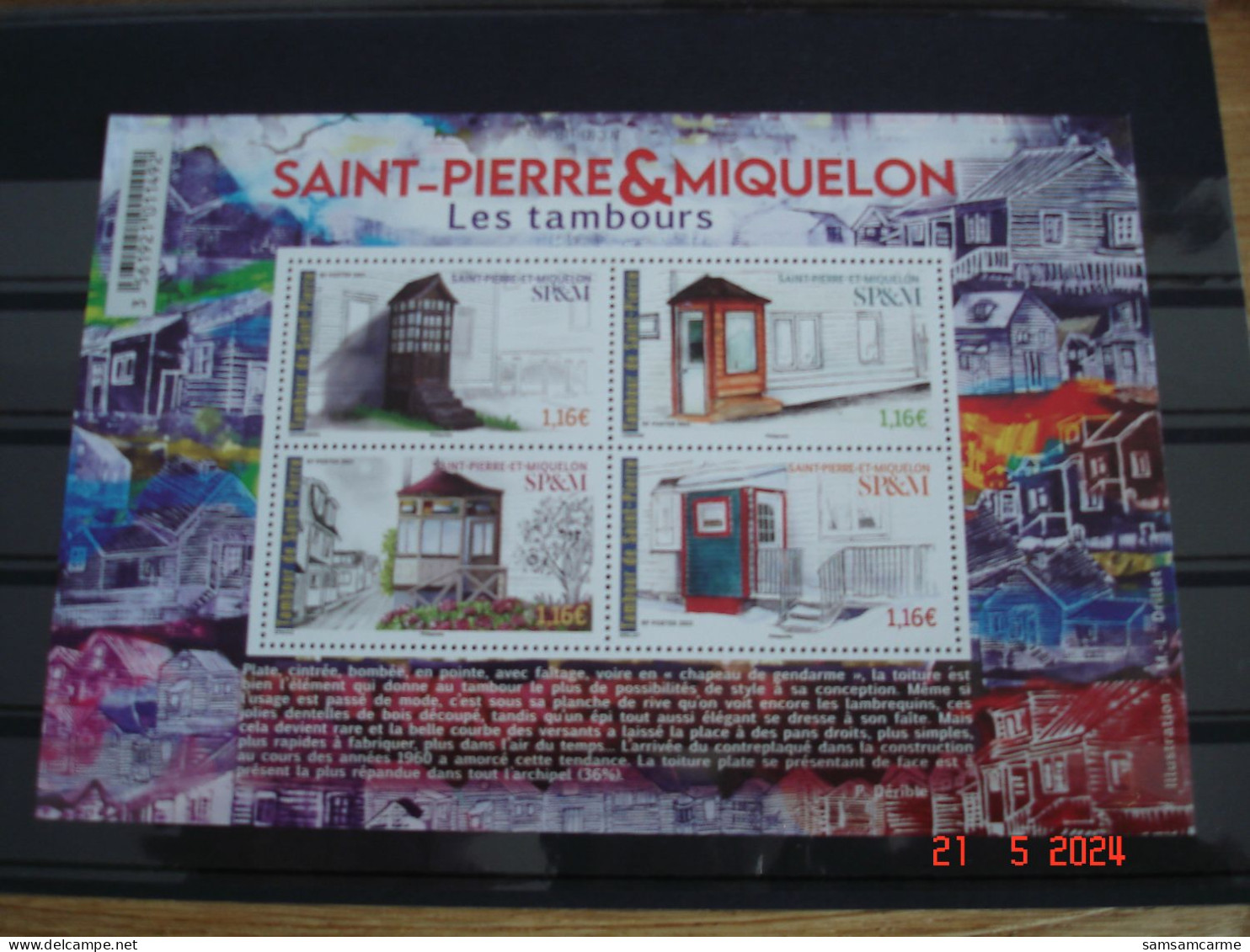 SAINT PIERRE ET MIQUELON   ANNEE 2021   NEUF N° YVERT F1263  LES TAMBOURS   SAS D'ENTREE DES MAISONS - Neufs