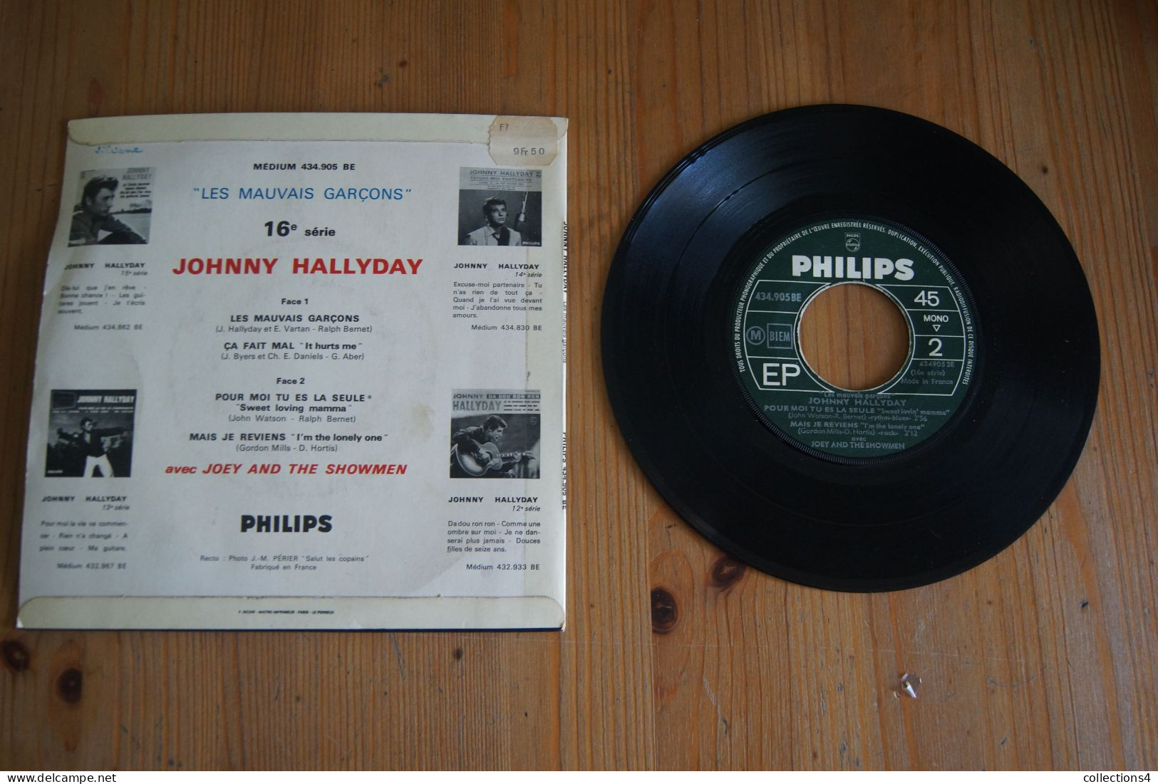 JOHNNY HALLYDAY LES MAUVAIS GARCONS EP 1964 VARIANTE - 45 Toeren - Maxi-Single