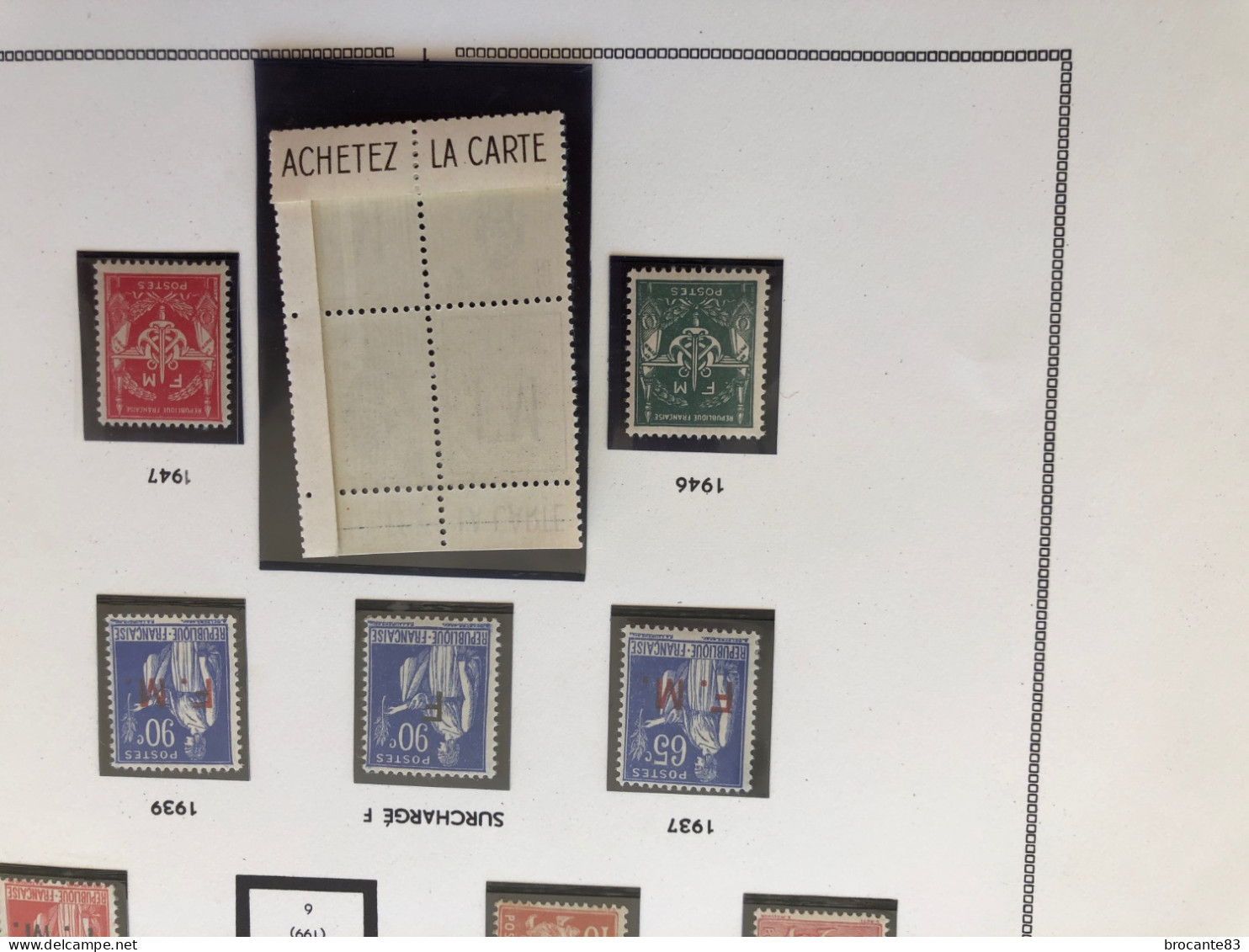 Collection Franchise Postale Numero 2 3 4 57 8 9 10 11 12 Plus Bloc De 4 Infanterie 1940 - Timbres De Franchise Militaire