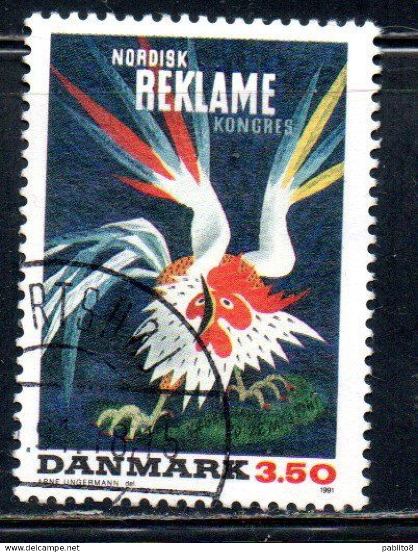 DANEMARK DANMARK DENMARK DANIMARCA 1991 POSTERS FROM DANISH MUSEUM OF DECORATIVE ARTS NORDIC ADVERTISING 3.50k USED - Oblitérés