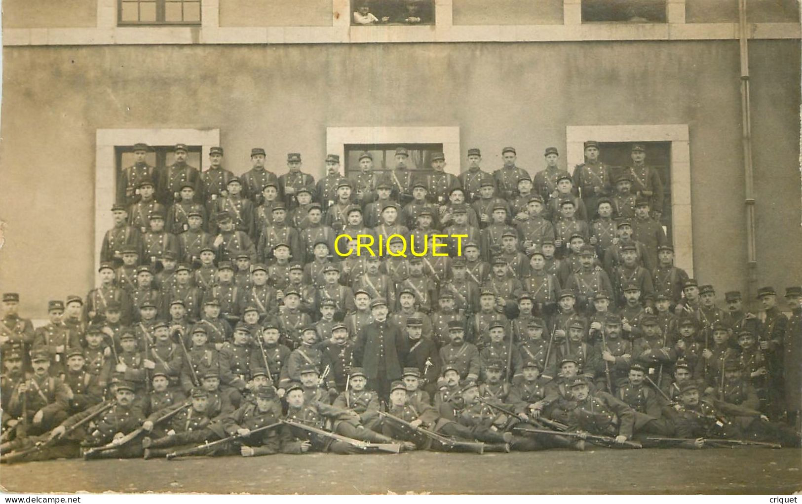 Guerre 14-18, WW1, Carte Photo De Poilus Du 124ème Et Leurs Officiers - War 1914-18