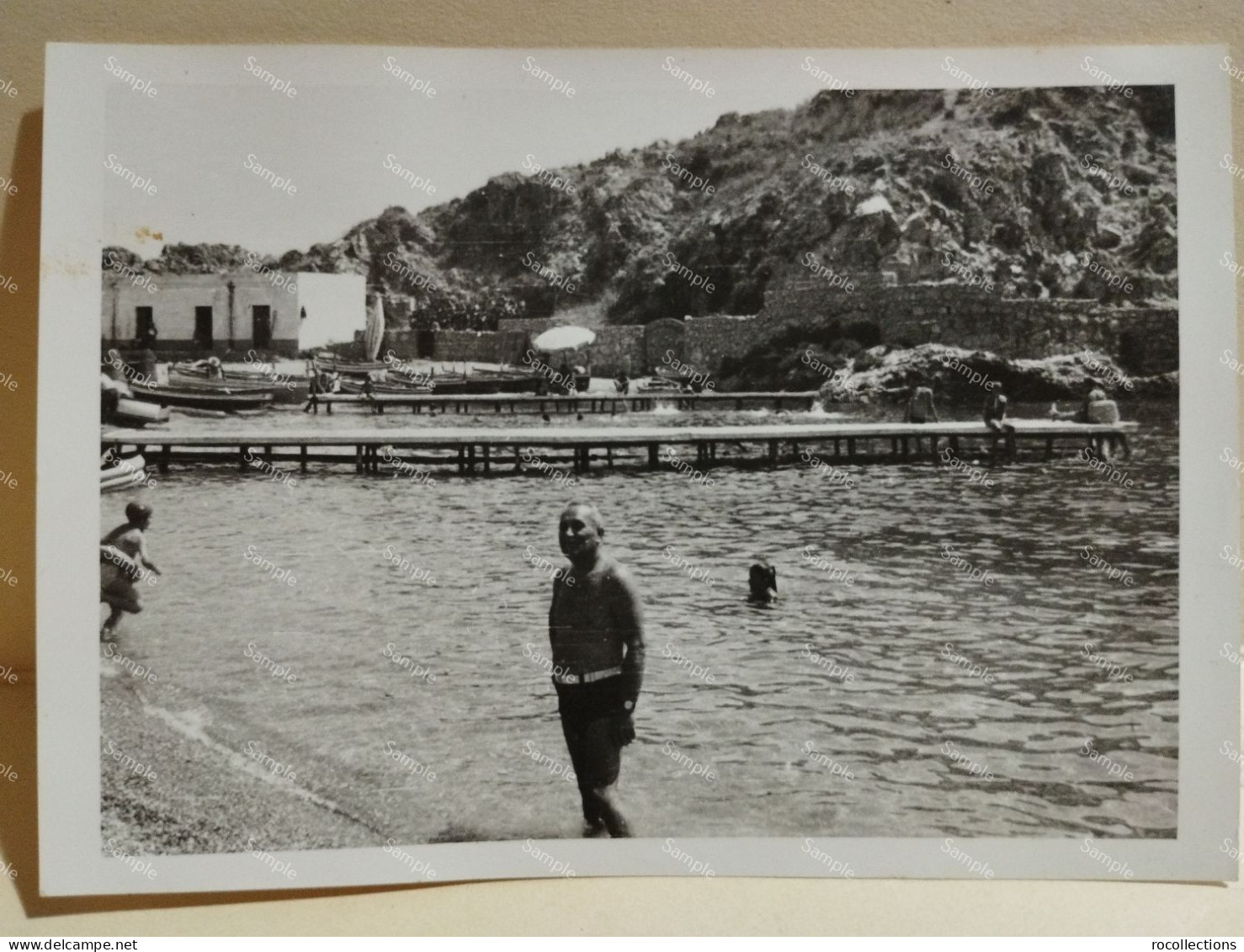 Italia Foto TAORMINA Bagno 1955. 103x73 Mm. - Europa