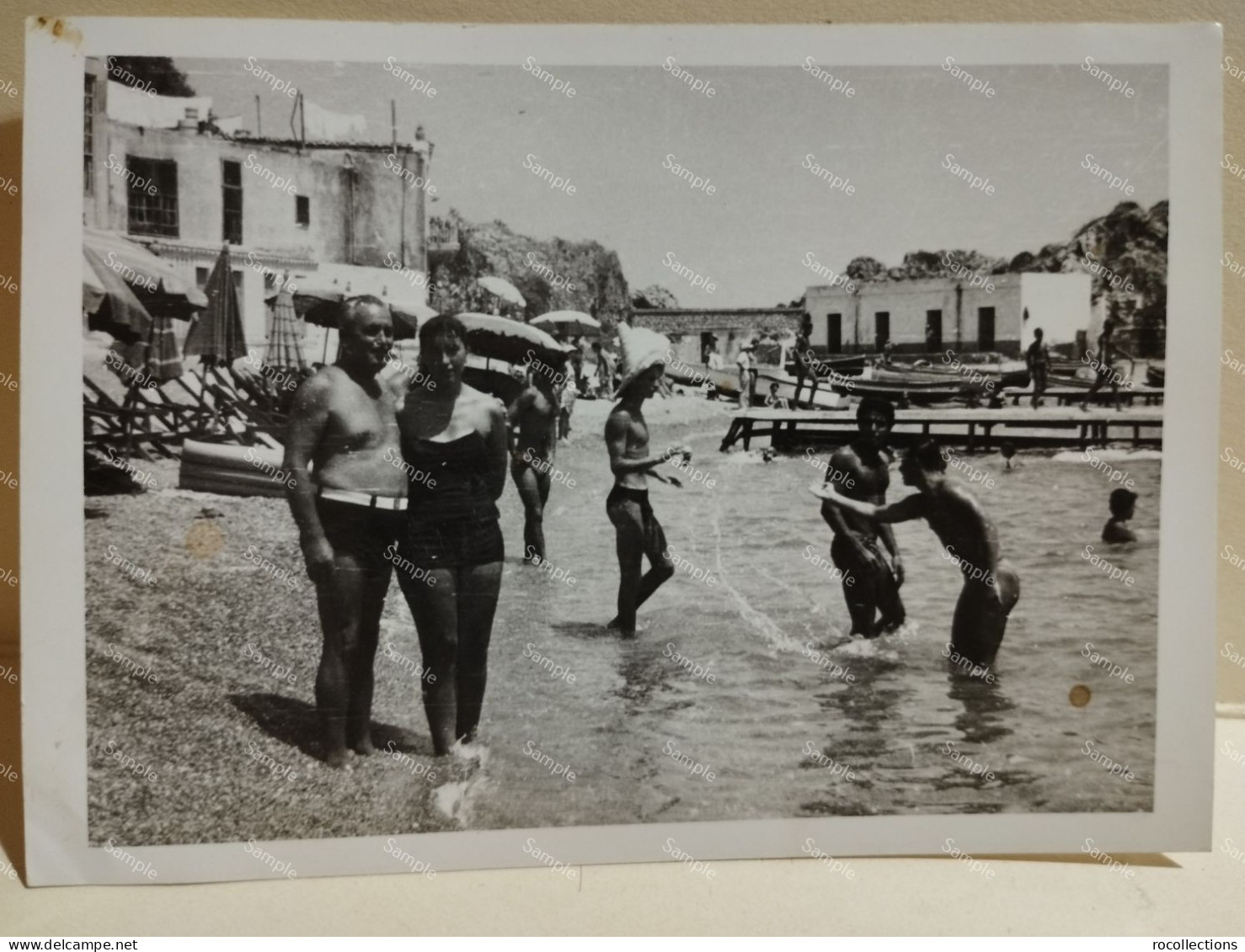 Italia Foto TAORMINA Bagno 1955. 103x73 Mm. - Europa